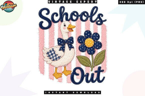 Cute Schools Out Goose Patchwork PNG: A Designer's Guide