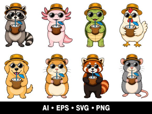 Summer Vibes Unlocked: The Cute Animal SVG Bundle